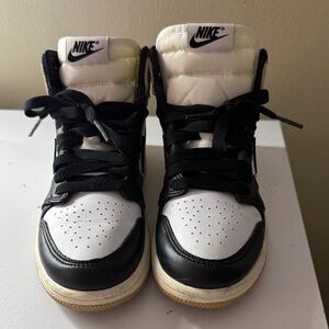 Nike Dunks High top Kids Sneakers Black tan and White